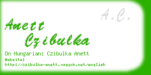 anett czibulka business card